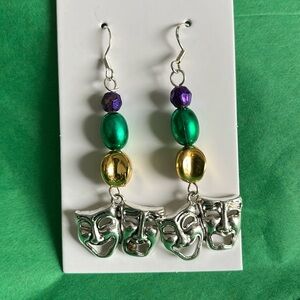 🌻3/$15 Mardi Gras Charm Earrings-NWOT